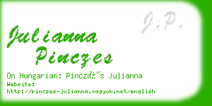 julianna pinczes business card